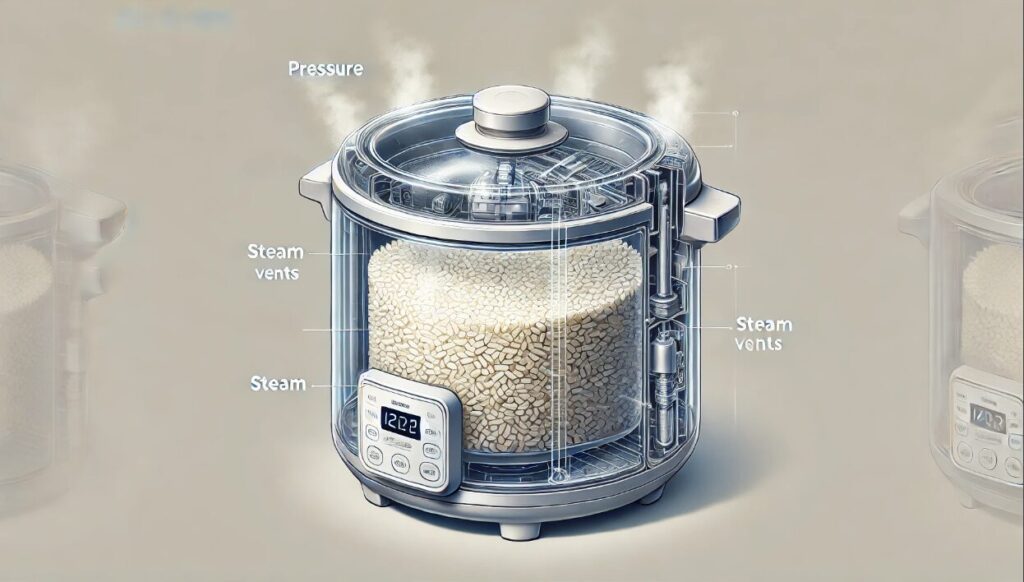 圧力スチームIHで美味しく炊く仕組み