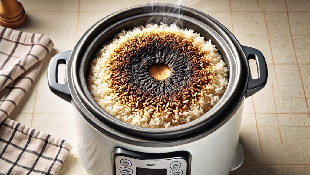 内釜の底に起きる焦げの特徴