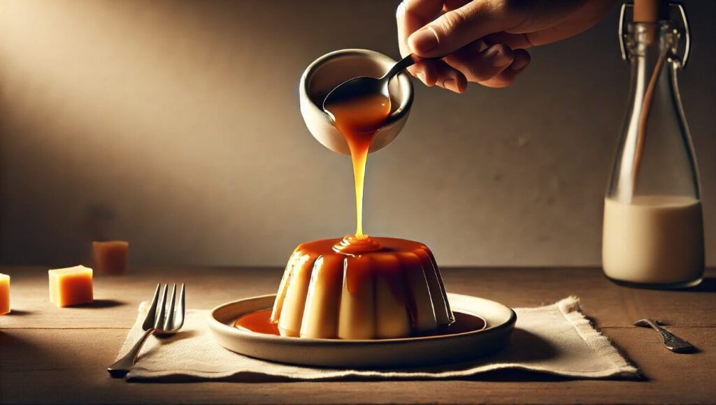 カラメルソースはお好みで